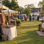 Outdoor pop-up shopping stalls with independent brands and handcrafted products for La Feria in Chandigarh