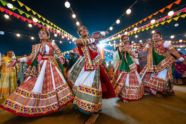Garba dancers celebrating Navratri in India; illustrative image for Garba Fusion 3.0 in Mohali